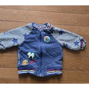 Hanna Andersson Bomber Varsity 6-9 Mo Jacket Boys 70 Dragon Patch Baby Dreamer